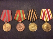 Медали памятные 1945-48 годов с профилем Сталина и Ленина 