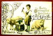 Редкая открытка . «С днем Рождения!» 1903 год.